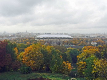 Vista desde el mirador de Moscú, colina de los gorriones 