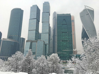 Excursiones en invierno en Moscú, Moscow City con nieve