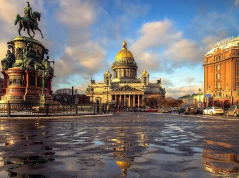 San Isaac Catedral y plaza en San Petersburgo, city tour con guía 