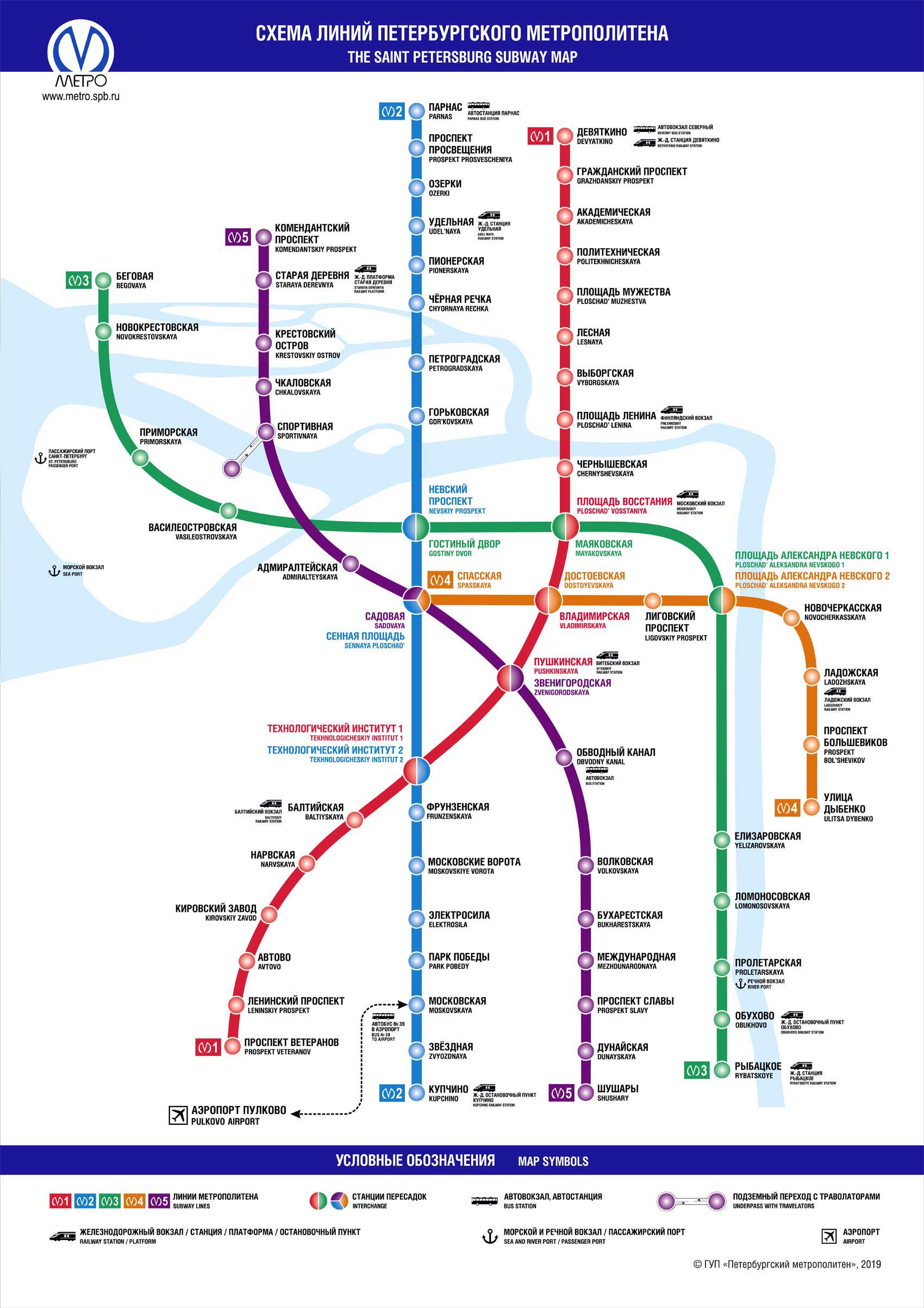 Plano metro San Petersburgo. Turismo en Rusia, guía en español