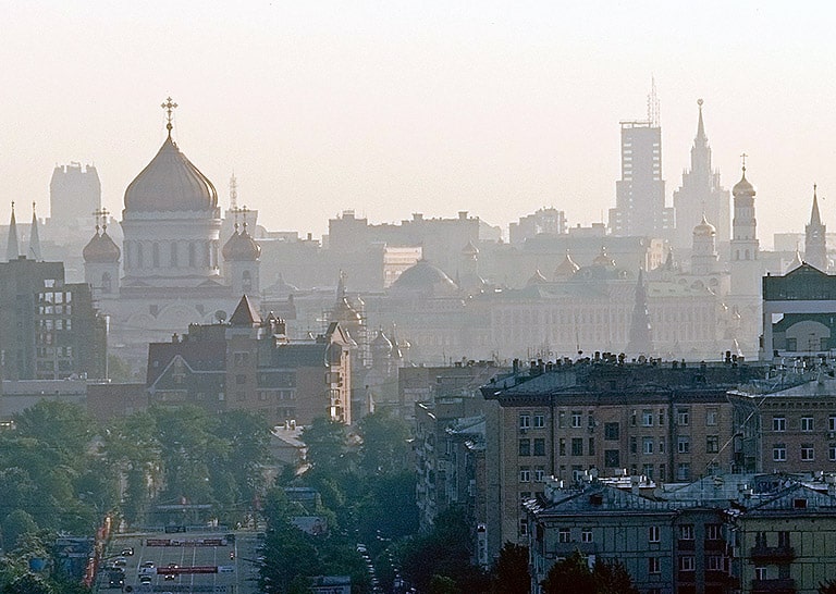 la vista desde el mirador de Moscú